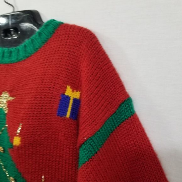 Vintage Design Zone Ugly Christmas Sweater Christmas Tree With Buttons Size Med - Picture 8 of 16